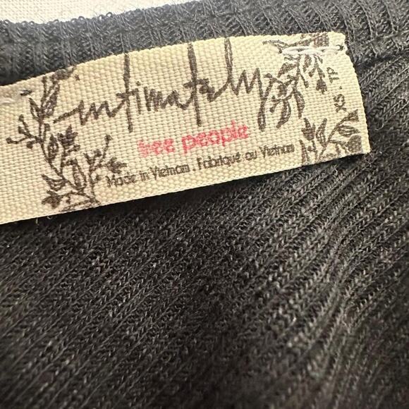 Free People Going Out Casual Black Tank Flowy Tank Top With Open Back Size XS - Picture 5 of 5